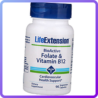 Фолат и B12 Life Extension BioActive Folate & Vitamin B12 (90 Вегетарианских Капсул) (229818)