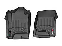 Коврики в салон Chevrolet Silverado 1500 2014-2018 передние, без рычага 4х4 черные (Шевроле Сильверадо),