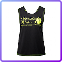Майка Gorilla Wear Odessa Cross Back Tank Top Black/Neon Lime (340645)