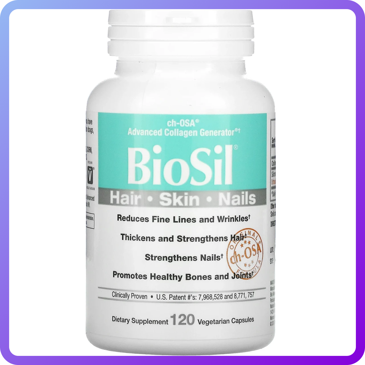 Активатор колагену Natural Factors BioSil Advanced Collagen Generator ch-OSA 120 капс (347506)