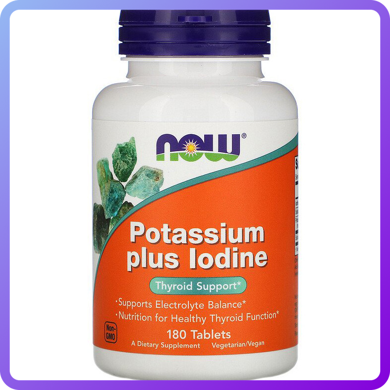 Вітаміни і мінерали Now Foods Potassium plus Iodine 180 таб (345476)