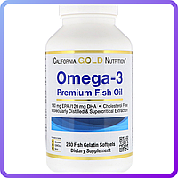 Рыбий жир California Gold Nutrition Omega-3 Premium Fish Oil (240 гел.капс) (340804)