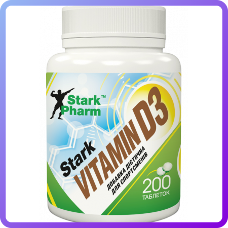 Вітаміни і мінерали Stark Pharm Stark Vitamin D3 2000IU 200 таб (346535)