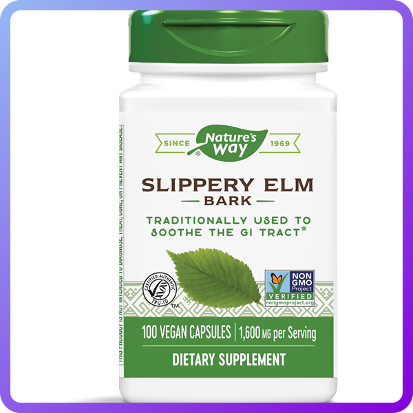 Слизький В'яз nature's Way Slippery Elm Bark 400 мг 100 капсул (343129)