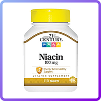 Витамины и минералы 21st Century Niacin 100 мг (110 таб) (450747)