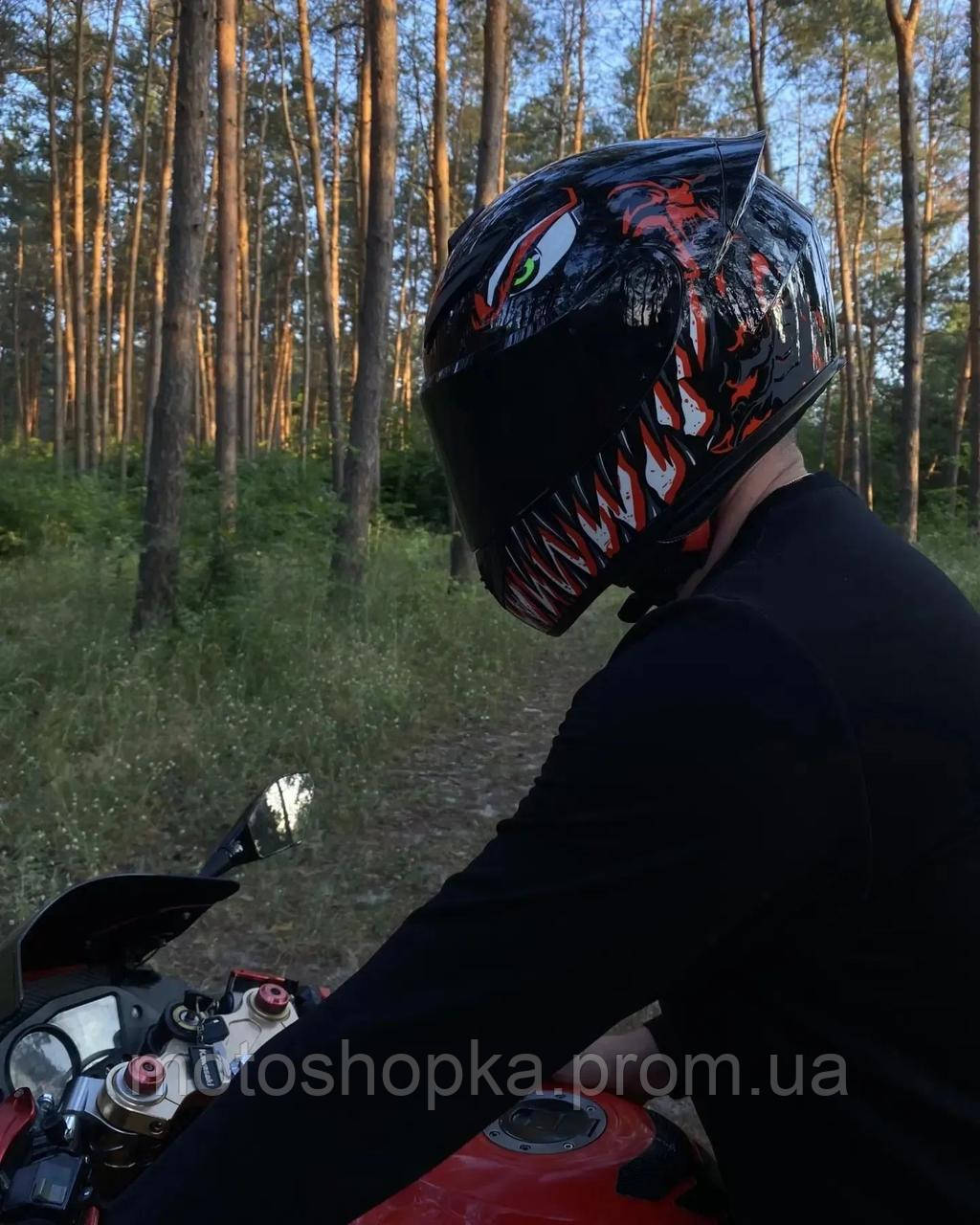 Шлем интеграл, шлем на мотоцикл, мотошлем - фото 2 - id-p1757641012