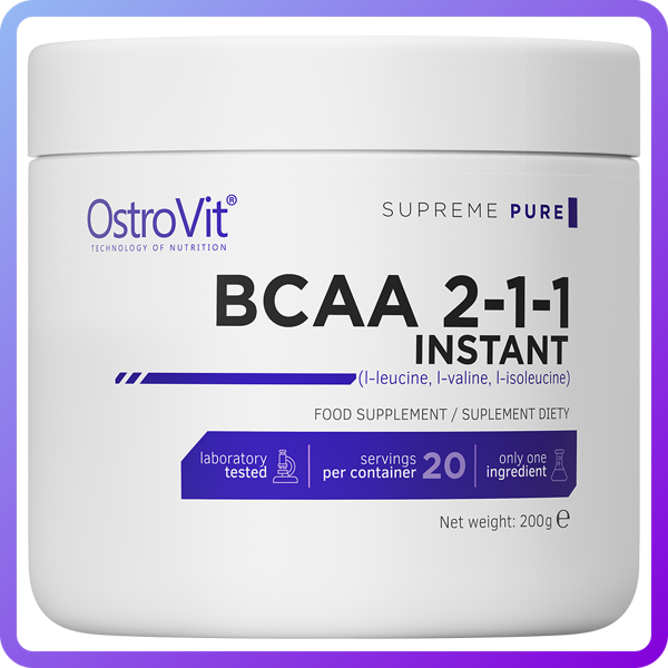 Амінокислоти BCAA Ostrovit Supreme Pure Bcaa 2-1-1 Instant 200 г (342131)