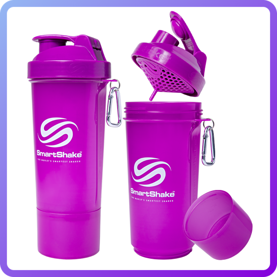 Шейкер SmartShake Slim NEON Purple (500 мл) (104191)