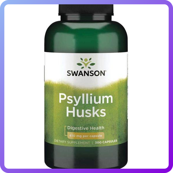 Лушпиння насіння подорожника Swanson Psyllium Husks 610 мг 300 капс (346585)