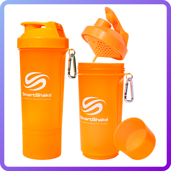 Шейкер SmartShake Slim NEON Orange (500 мл) (225488)