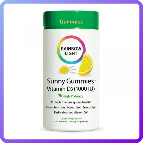 Вітаміни і мінерали Rainbow Light Sunny Gummies Vitamin D3 1000 IU 100 жев.цукерки (345568)