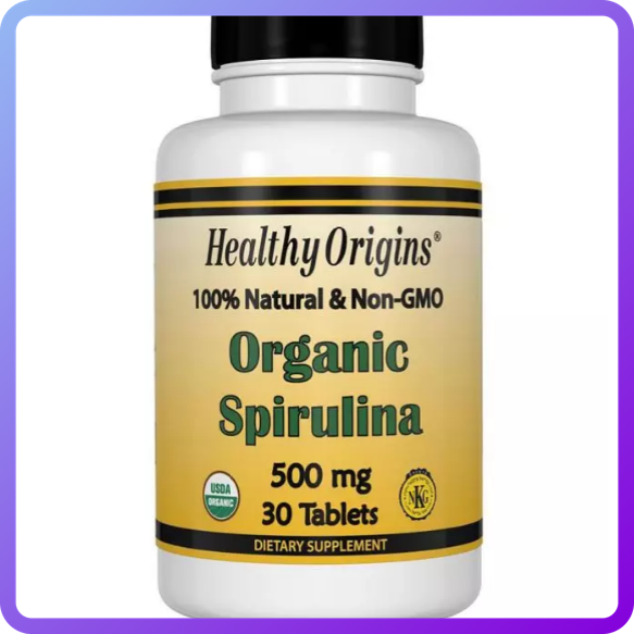 Органічна Спіруліна Healthy Origins Organic Spirulina 500 мг (30 таблеток) (337904)