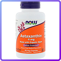 Антиоксидант Now Foods Astaxanthin 4 мг (90 желатинових капсул)  (449026)