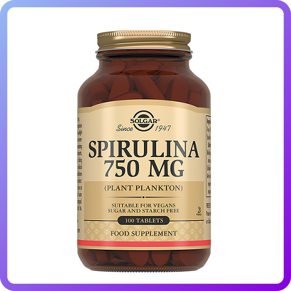 Спіруліна Solgar Spirulina 750 мг 250 таб (345576)