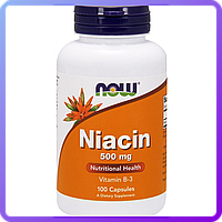 Ниацин Now Foods Niacin with Vitamin В-3 500 мг (100 капсул) (105592)