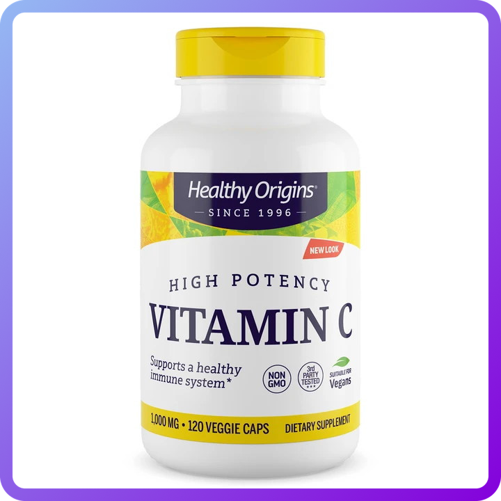 Вітаміни і мінерали Healthy Origins Vitamin C 1000 мг 120 вег.капс (345602)