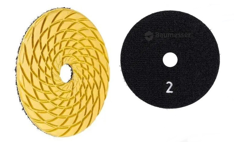 Алмазный диск, черепашка для сухого шлифования Distar CoolPAD #2 на липучке, фото 1