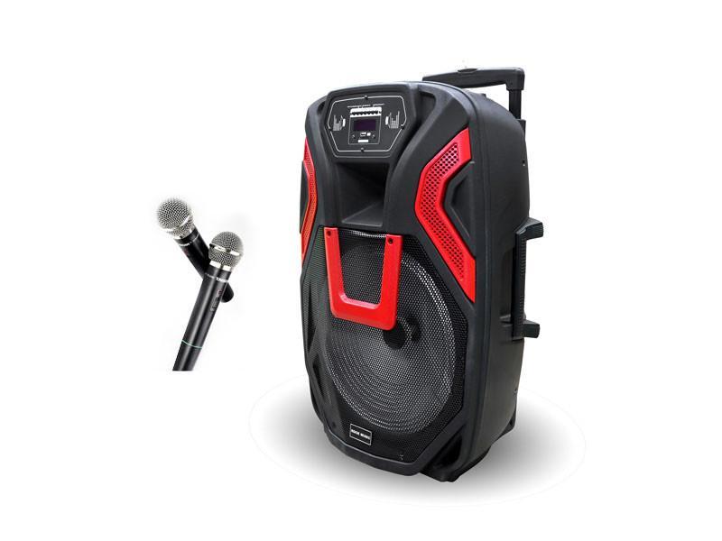 Акустична переносна колонка Rock Music 60 Вт 15 дюймів 69x44x36 см USB/SD/FM/BT/1MIC RC-1503