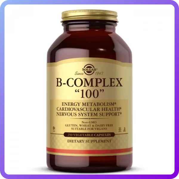 Вітаміни і мінерали Solgar B-Complex 100 250 вег.капс (345612)