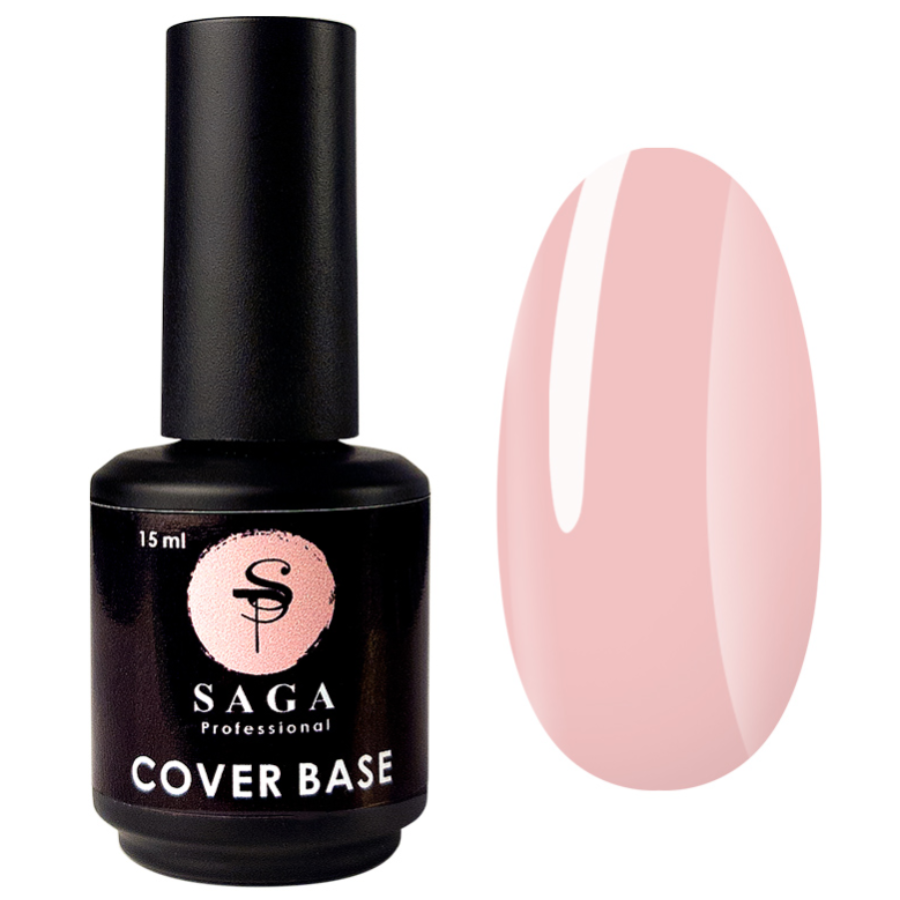 Камуфлююча база для нігтів SAGA Cover Base Elastic №02, 15 мл