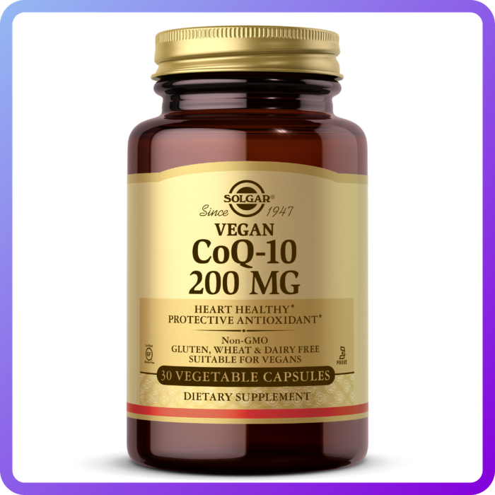 Вегетаріанський коензим Solgar CoQ-10 200 мг vegan 30 вег.капс (345615)