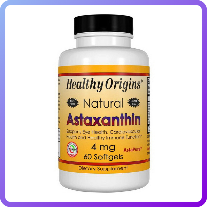 Вітаміни і мінерали Healthy Origins Astaxanthin 4 мг 60 гел.капс (345624)