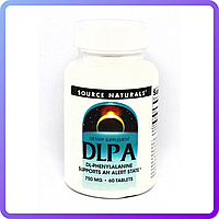 DLPA (фенілаланін) Source Naturals DLPA 750 мг (60 таблеток) (337970)