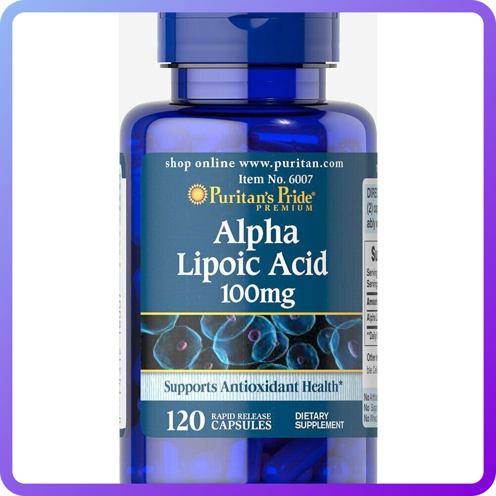 Альфа-ліпоєва кислота Puritan's Pride Alpha Lipoic Acid 100 мг 120 капс (346653)