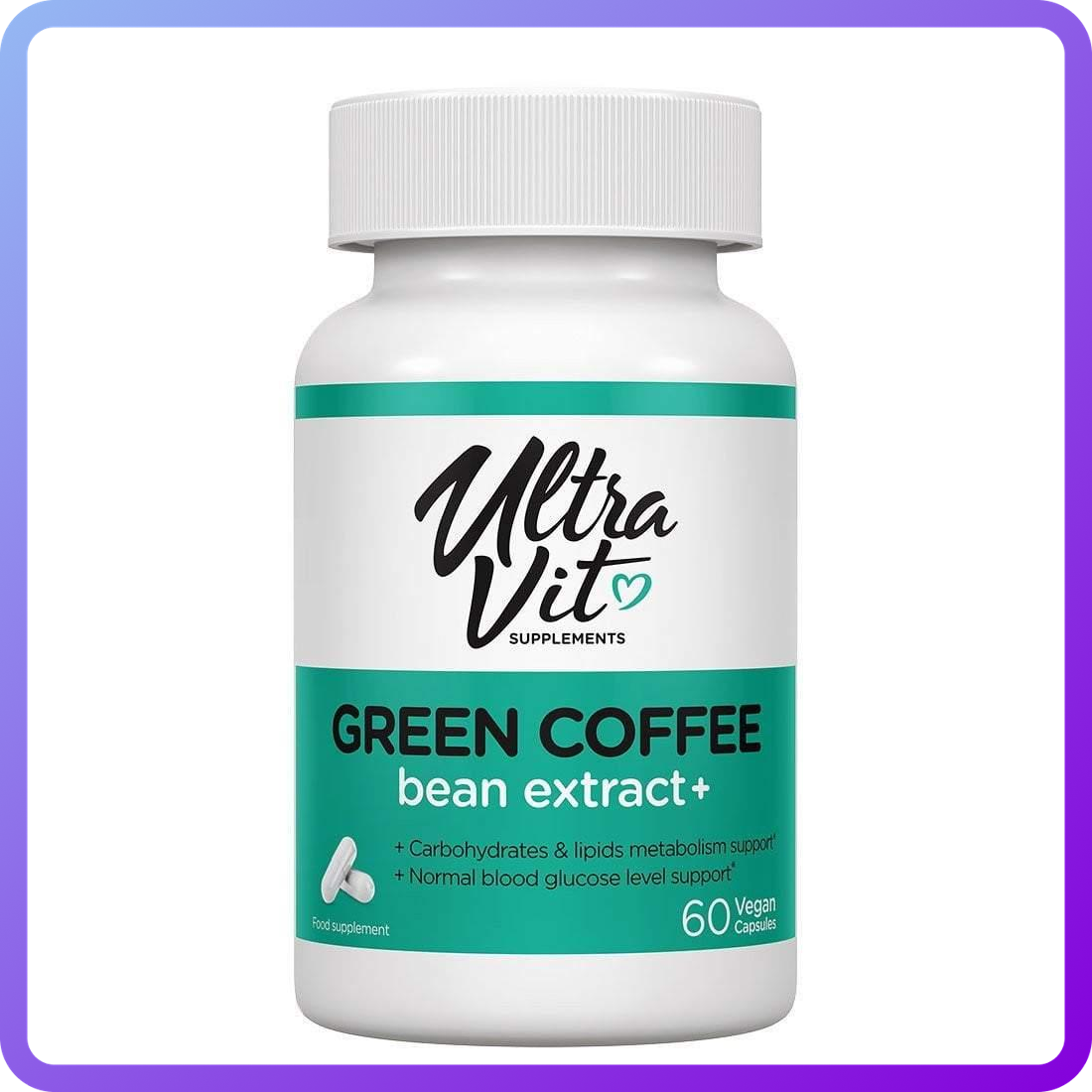 Жироспалювач VPLab ULTRAVIT Green Coffee bean extract (60 капс) (341035)
