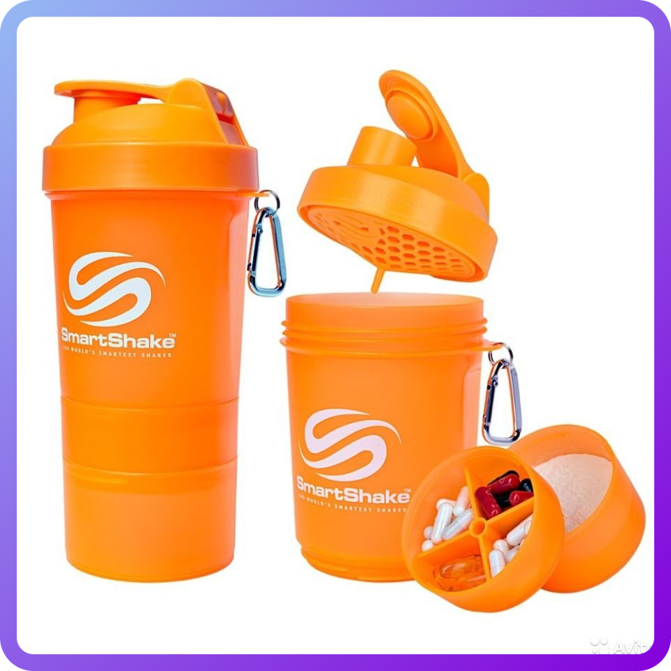 Шейкер SmartShake Original NEON Orange (600 мл) (336579)