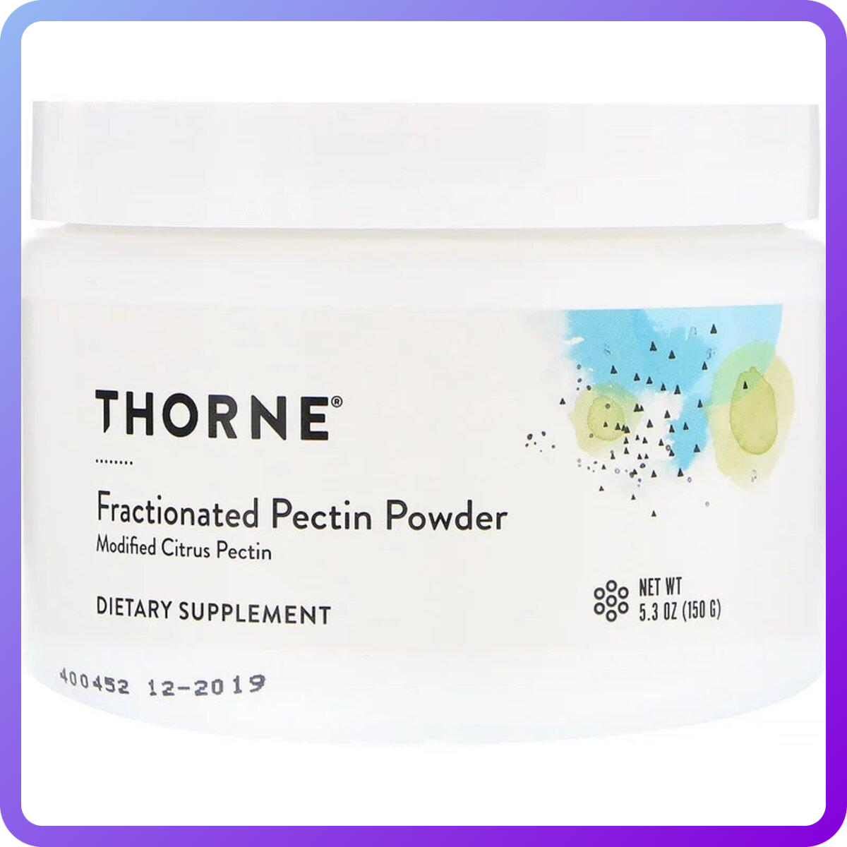 Пектин порошкоподібний фракціонований Thorne Research Fractionated Pectin Powder 150 г (344585)