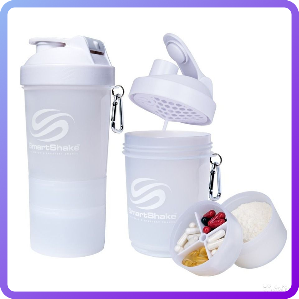 Шейкер SmartShake Original NEON White (600 мл) (336582)