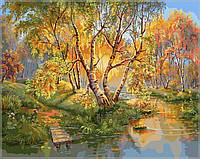 Розмальовка по номерах Babylon Берізки в золоті осені (VP165) 40 х 50 см