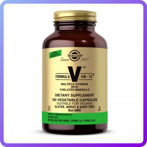 Вітаміни і мінерали Solgar Formula V VM 75 120 вег.капс (345648)