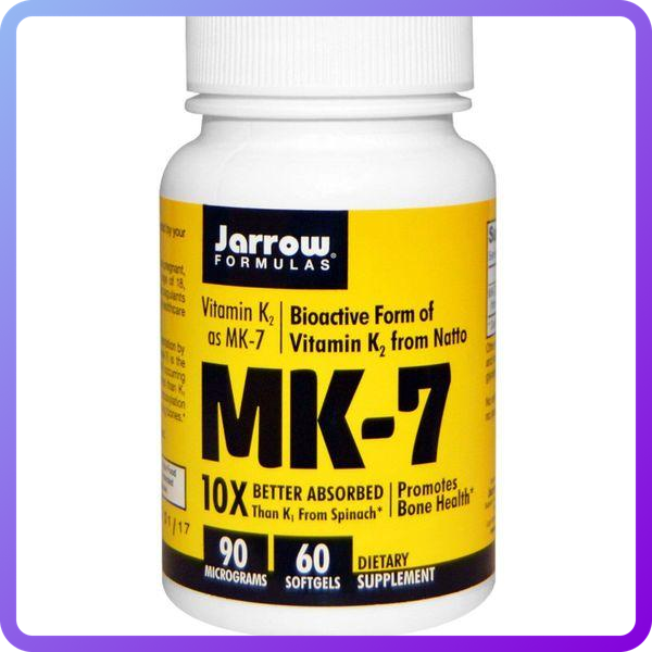 Вітамін К2 у Формі МК-7 Jarrow Formulas Vitamin K2 as MK-7 90 мкг 60 капсул (344598)