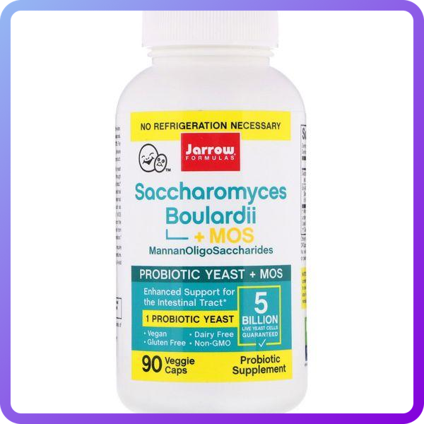 Комплекс Пробіотиків Сахароміцети Буларди Jarrow Formulas Saccharomyces Boulardii plus MOS 90 капсул (344605)