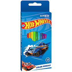 Олівці кольорові Kite Hot Wheels 12 шт 12 кольорів HW23-051