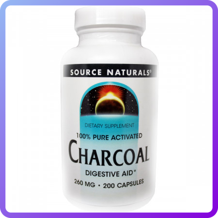 Вугілля Source Naturals Charcoal 260 мг (200 капсул) (338071)
