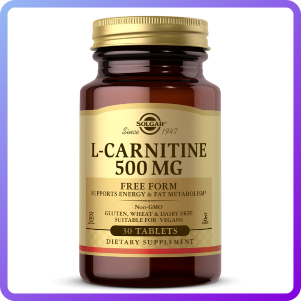 L-Карнітин Solgar L-Carnitine 500 мг, 30 таблеток (344628)