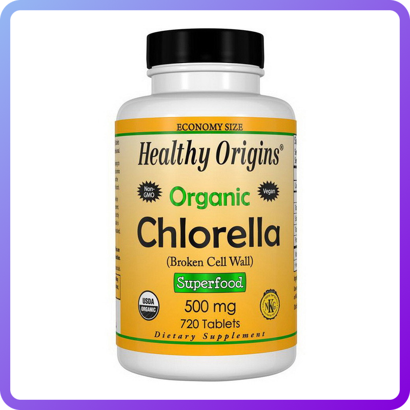 Хлорела Healthy Origins Chlorella organic 500 мг 720 таб (345706)