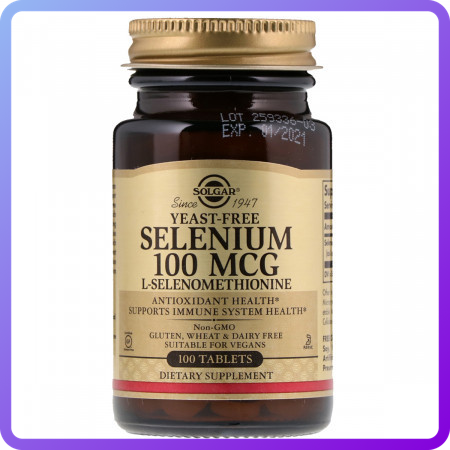 Selenium без Дріжджів Solgar Selenium 100 мкг (100 таблеток) (338143)
