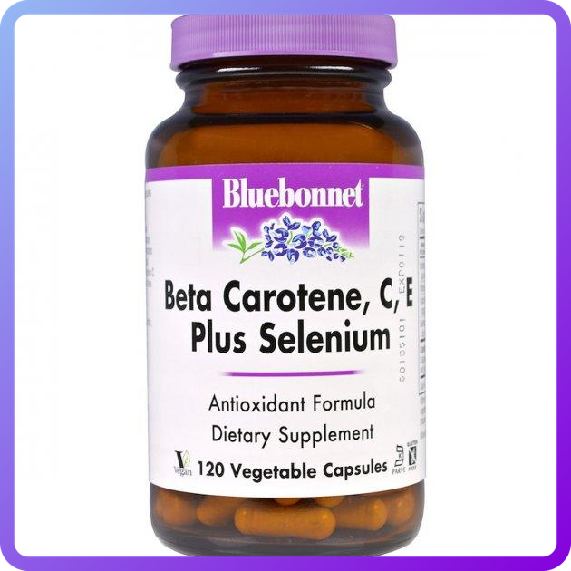 Бета-Каротин C Е+Селен Bluebonnet Nutrition Beta Carotene C E Plus Selenium 120 капсул (233703)