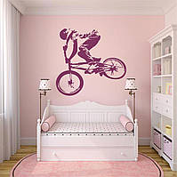 Трафарет для покраски, Велосипедист, одноразовый из самоклеящейся пленки 115 х 130 см