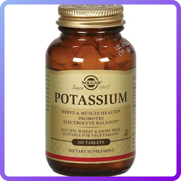 Калій Solgar Potassium 99 100 мг таблеток (344662)