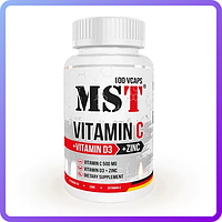 Вітаміни і мінерали MST Nutrition Vitamin C 500 мг + Vitamin D3 + Zinc 100 вег.капс (113439)