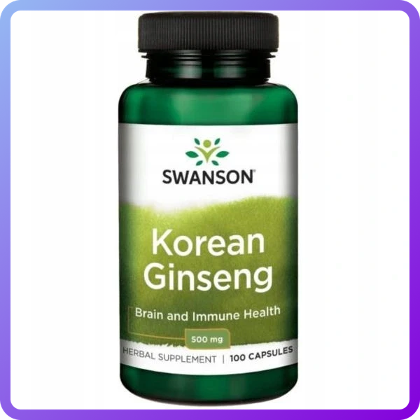 Корейська женьшень Swanson Korean Ginseng 500 мг 100 капс (346760)