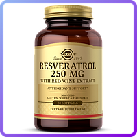 Ресвератрол с Экстрактом Красного Вина Solgar Resveratrol with red Wine Extract 250 мг 30 капсул (344699)