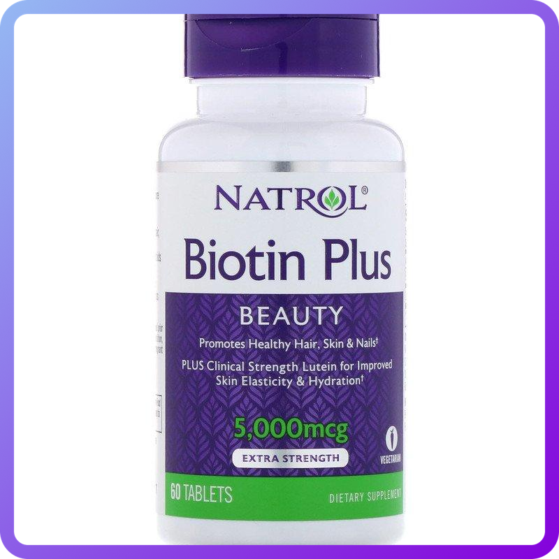 Вітаміни і мінерали Natrol Biotin Plus 5000 мкг 60 таб (345737)