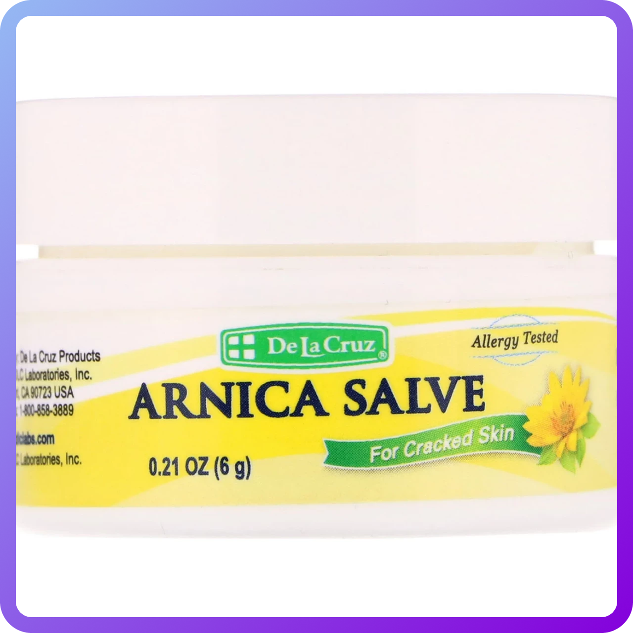 Крем з арнікою для потрісканої шкіри De La Cruz Arnica Salve for Cracked Skin (6 г) (346789)