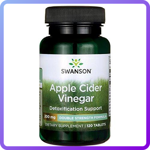 Вітаміни і мінерали Swanson Apple Cider Vinegar Double Strength 200 мг 30 таб (342359)